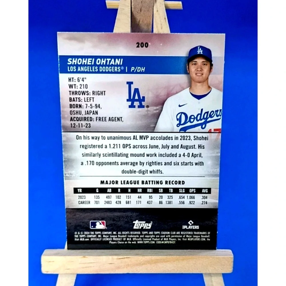Shohei Ohtani #200 Magenta Chrome 2024 Topps Stadium Club - Picture 5 of 5